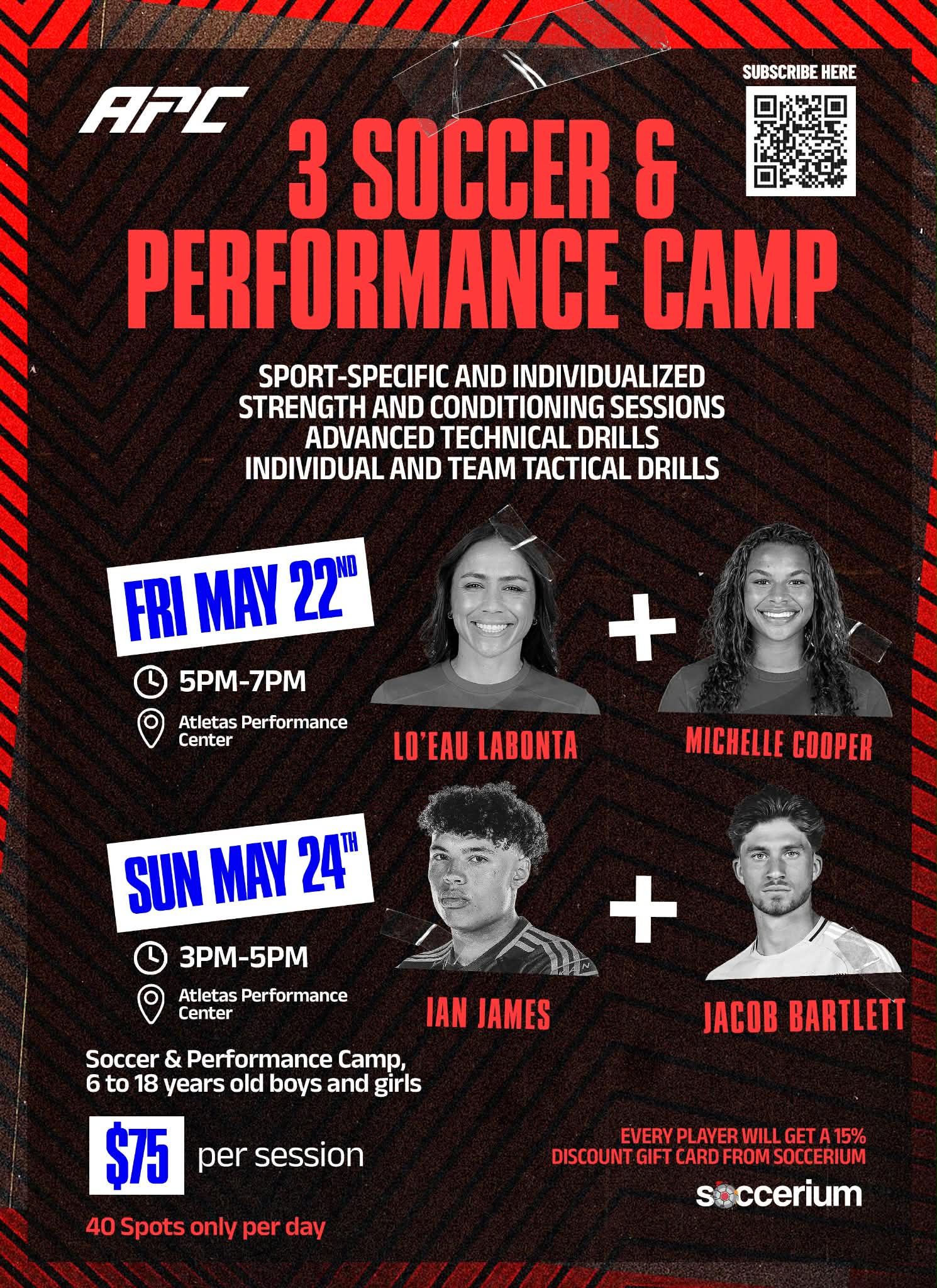 3rd Soccer & Performance Camp - LaBonta, Cooper, James, Bartlett